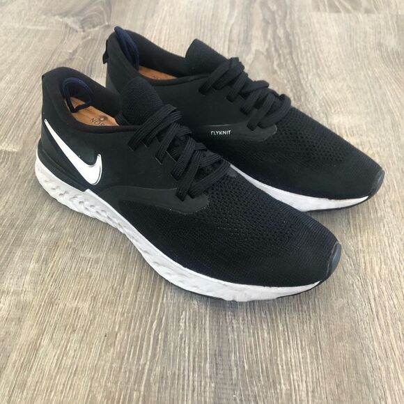 Nike Odyssey React Flyknit 2 Black White Womens Running Shoes Sneakers Size 7.5 - Picture 3 of 11